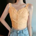 Cropped Ruffled Camisole Top