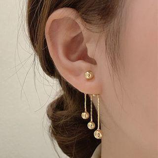 Sterling Silver Fringed Earring E1124 - 1 Pr - Gold - One Size