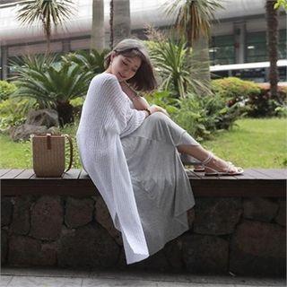 Open-front Long Summer Knit Cardigan