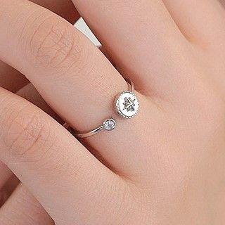 Sterling Silver Sea Shell Open Ring 1 Pc - Silver - One Size