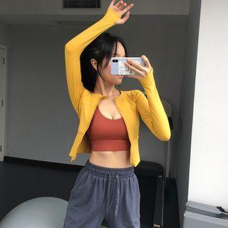 Plain Sports Zipped Jacket
