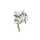 Fashion And Elegant Enamel Green Floral Plant Irregular Imitation Pearl Brooch Silver - One Size