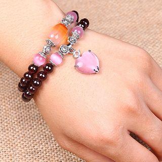 Garnet Layered Bracelet