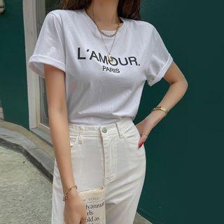 Lamour Paris Letter T-shirt