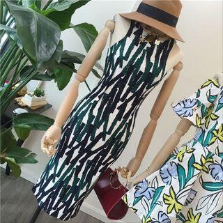 Printed Midi Sheath Dress