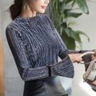 Bell-sleeve Velvet T-shirt