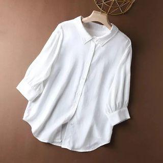 Puff-sleeve Tunic Shirt