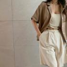 Notch-collar Shirt Jacket