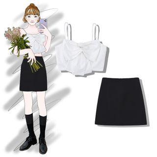 Bow Camisole Top / A-line Skirt