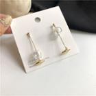 Non-matching Dolphin Tail Drop Earring / Clip-on Earring