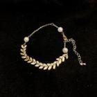 Faux Pearl Alloy Bracelet Gold Plating - One Size