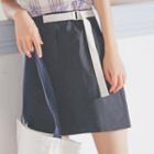 Tie-waist Mini A-line Skirt