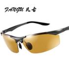 Sport Half Frame Polarized Sunglasses Gunmetal - One Size
