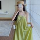 Spaghetti Strap Plain A-line Dress (various Designs)