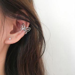 925 Sterling Silver Butterfly Cuff Earring 1 Pc - Left Side - 925 Silver - Butterfly Cuff Earring - One Size