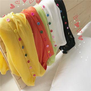 Rainbow Button Knit Jacket