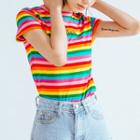 Short-sleeve Rainbow Top