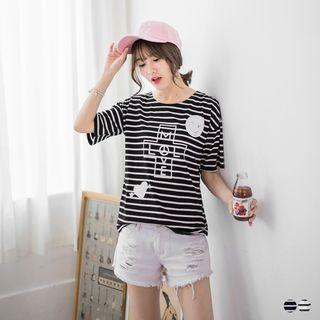 Striped Graphic Top