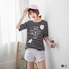 Striped Graphic Top