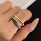 Two-tone Open Ring Ring - One Size