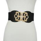 Heart Metal Buckled Wide Belt As Shown In Figure - One Size