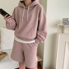 Over-fit Hoodie & Shorts Tracksuit Set