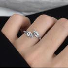 Leaf Sterling Silver Ring Silver - One Size