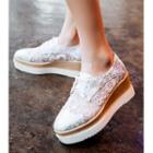 Lace Trim Platform Shoes