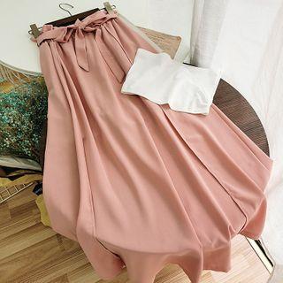 Set: Tube Top + Midi A-line Skirt