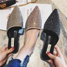 Sequined Pointed Mules