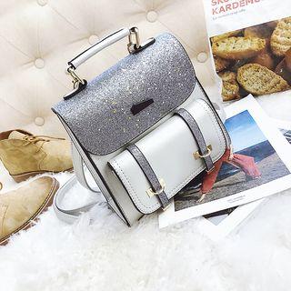 Sequined Panel Backpack