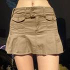 Low Rise Mini A-line Skirt