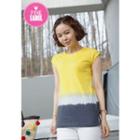 Cap-sleeve Tie-dye T-shirt