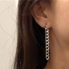 Chained Alloy Dangle Earring 1 Pair - Silver - One Size