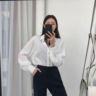 Office Look Plain Cotton Shirt