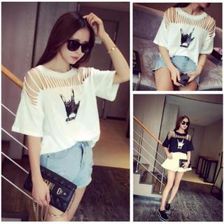 Distressed Printed Tee