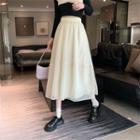 Organza High-waist A-line Accordion Pleat Skirt