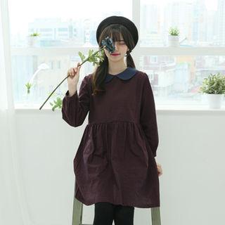 Peter Pan-collar Gingham Dress