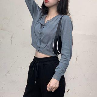 Crop Cardigan / Wide Leg Pants