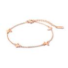 Elegant And Fahsion Plated Rose Gold Butterfly 316l Stainless Steel Anklet Rose Gold - One Size