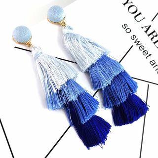 Layered Tassel Dangle Earring