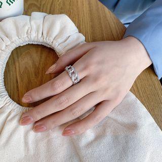 Rhinestone Open Ring Rhinestone - One Size