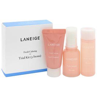 Laneige - Fresh Calming Trial Kit: Toner 25ml + Serum 10ml + Gel Cleanser 15ml 3pcs