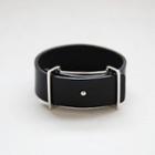 Buckled Faux-leather Bangle
