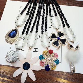 Rhinestone Pendant Long Necklace (various Designs)