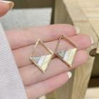Rhombus Panel Dangle Earring