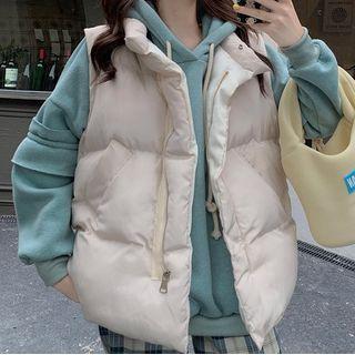 Plain Padded Vest / Hoodie