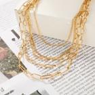 Chain Necklace A01-09-20 - Gold - One Size