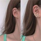 Butterfly Asymmetrical Alloy Earring 1 Pair - Silver Needle - Gold - One Size