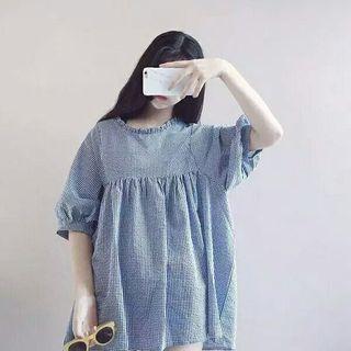 Check Loose-fit Tunic
